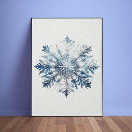 Poster av majestisk snöflinga