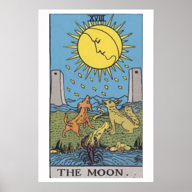 Poster av Måne Tarot Card (Framsidan)