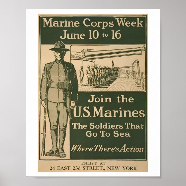 Poster av marin rekreationsklass (Framsidan)