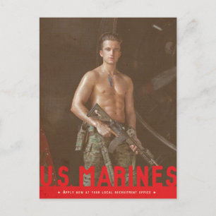 POSTER av marin rekrytering i USA Vykort