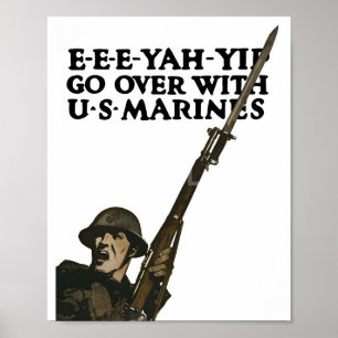 Poster av marint rekreationskort