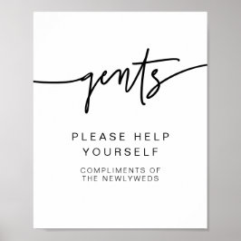 POSTER av MARLO, fetstilt modern Gents Bathroom To