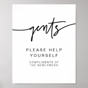 POSTER av MARLO, fetstilt modern Gents Bathroom To