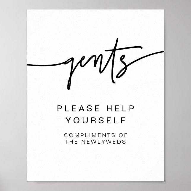 POSTER av MARLO, fetstilt modern Gents Bathroom To (Framsidan)