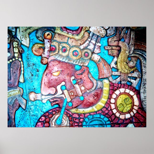 Poster av Maya Aztec indisk prästkonst (Framsidan)