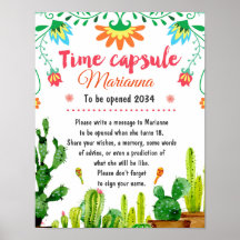 Poster av mexikansk fiesta-tidskapsel