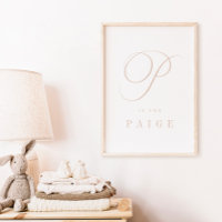 Poster av minimalistisk kalligrafi Alphabet Nurser