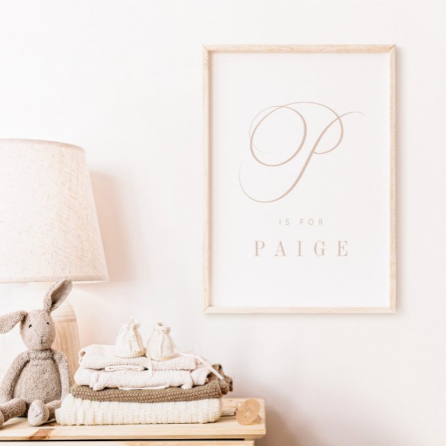 Poster av minimalistisk kalligrafi Alphabet Nurser (Skapare uppladdad)