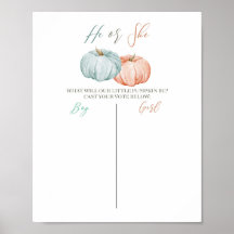 Poster av minimalistisk Pumpkin Mint Peach-röstnäm