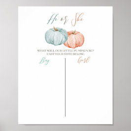 Poster av minimalistisk Pumpkin Mint Peach-röstnäm