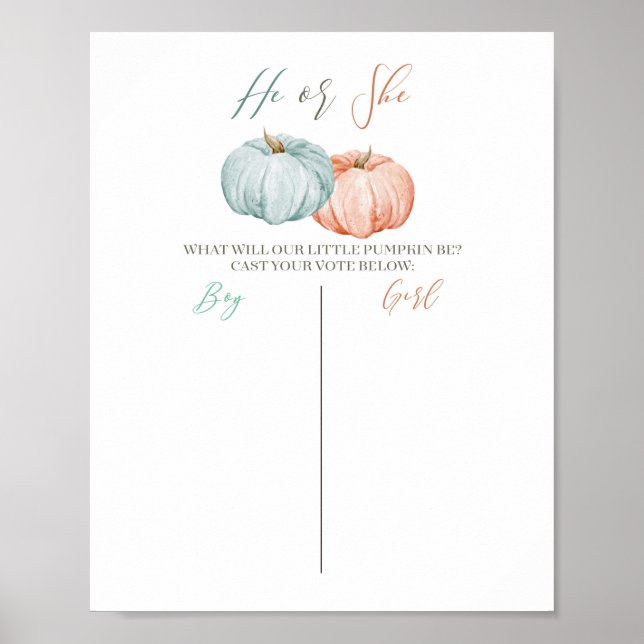 Poster av minimalistisk Pumpkin Mint Peach-röstnäm (Framsidan)