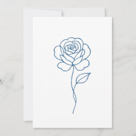 Poster av minsta blåa Ro-kontur Inbjudningar