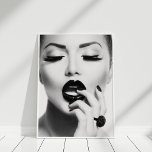 Poster av Mode Modell<br><div class="desc">Black and White Mode Modell-utskriften är perfekt som sig själv eller som en del av galleriväggen.</div>