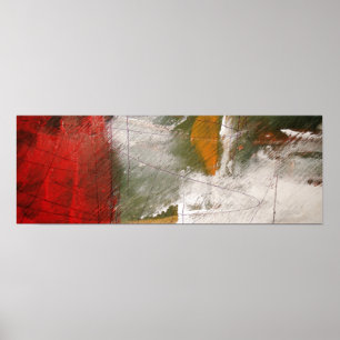 Poster av modern Abstrakt Art Panoramic Skriv ut