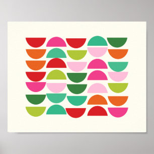 Poster av modern Geometric Shapes Wall Art