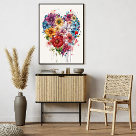 Poster av modern konst i blomman