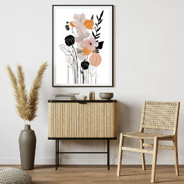 Poster av modern konst med minimalistisk elegance