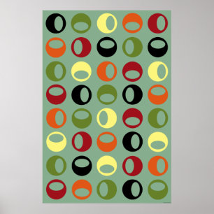 Poster av modern Retro-Abstrakt i mitten av århund