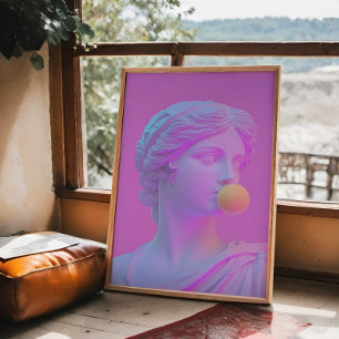 Poster av modern Rosa och Lila Pap Art Venus