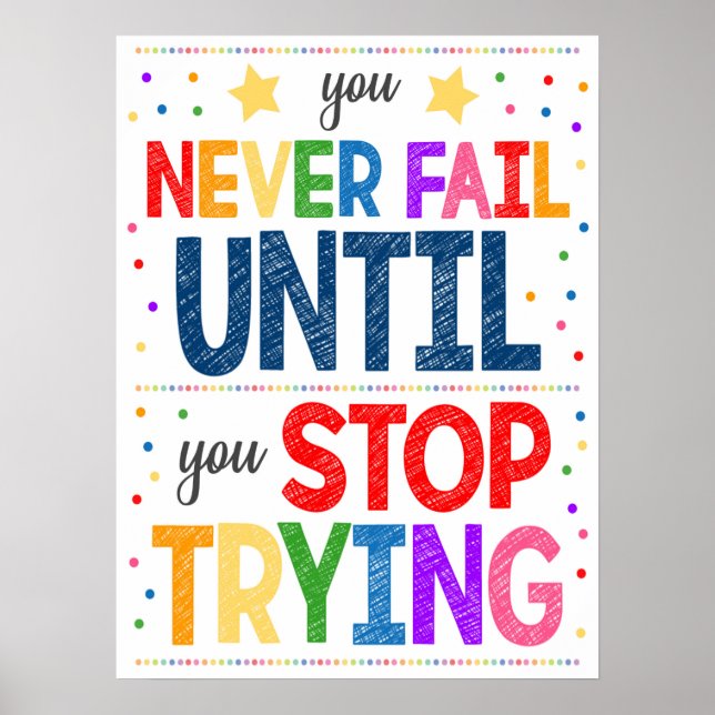 Poster av Motivational Rainbow Classroom (Framsidan)