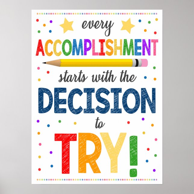 Poster av Motivational Rainbow Classroom (Framsidan)