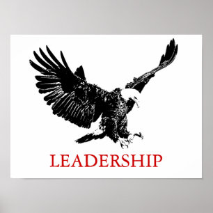 Poster av Motiveringsledarskapseagle-landning