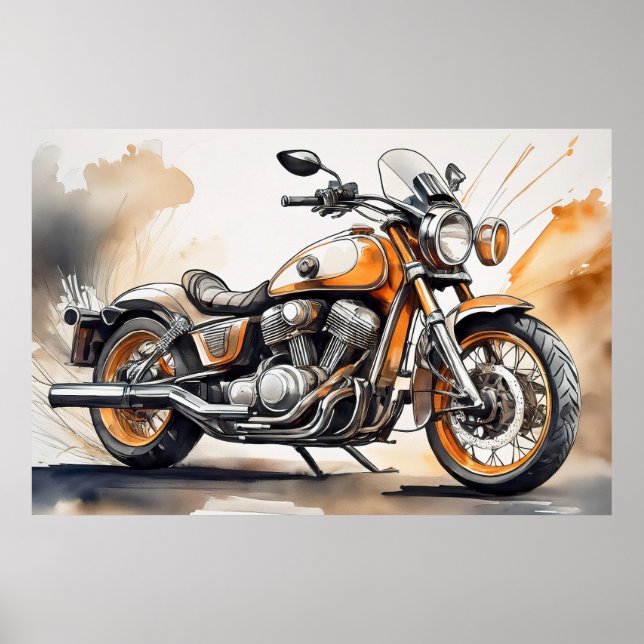 Poster av motorcykel (Framsidan)