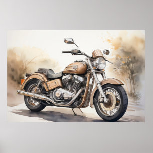 Poster av motorcykel