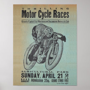 Poster av motorcykel Tävling