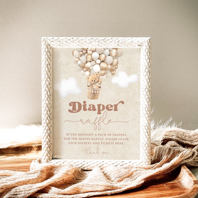 Poster av nalle Ballon Diaper Raffle (Skapare uppladdad)