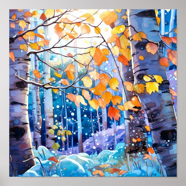 Poster av nattskog i landskapshem (Framsidan)