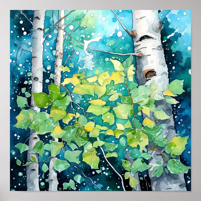 Poster av nattskog i landskapshem (Framsidan)