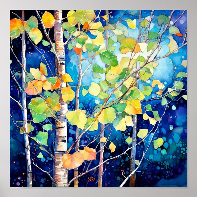 Poster av nattskog i landskapshem (Framsidan)