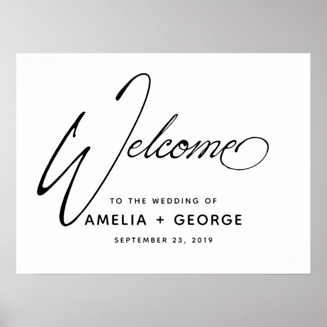 Poster av naturhandskrift för typografi-skript (Framsidan)