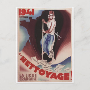 Poster av Nettoyage Propaganda Vykort