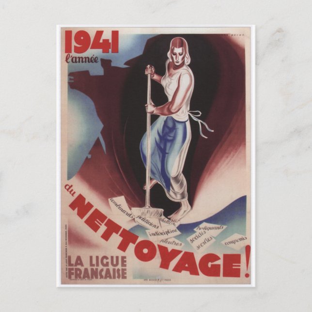 Poster av Nettoyage Propaganda Vykort (Framsida)