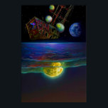 Poster av Nocvändal Voyage Psychedelic Dream Pop<br><div class="desc">"Nocvändal Voyage" var den första konsten som poster skapat för W.W. Wobott psykodelic-drömserie av Surrealist-samlingar. Endast tillgängligt här på Zazzle!</div>