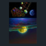 Poster av Nocvändal Voyage Psychedelic Dream Pop<br><div class="desc">"Nocvändal Voyage" var den första konsten som poster skapat för W.W. Wobott psykodelic-drömserie av Surrealist-samlingar. Endast tillgängligt här på Zazzle!</div>
