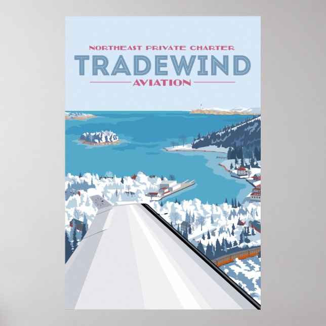 Poster av nordöstra Vinter Tradewind Aviation (Framsidan)
