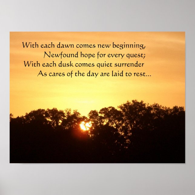 Poster av nya begynnelsens Gyllene gryning (Framsidan)