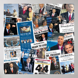 Poster av Obama Inauguration Newspaper