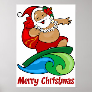 Poster av ön Santa God jul