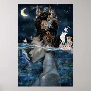Poster av ön Woman