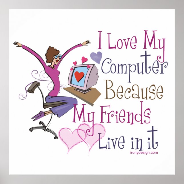 Poster av onlinens vänner  utskrift (Framsidan)