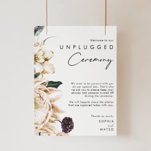 Poster av opluggat Ceremony med vit Blommigt
