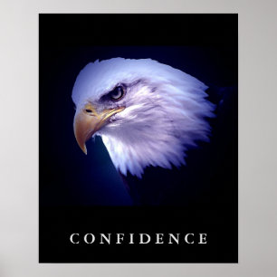 Poster av örn Head Motivational Confidence Art