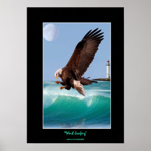 Poster av örn, Vågar och fyrverkerikonst