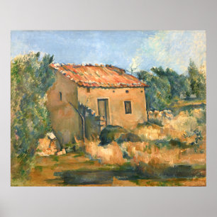 Poster av övergiven House nära Aix Paul Cezanne