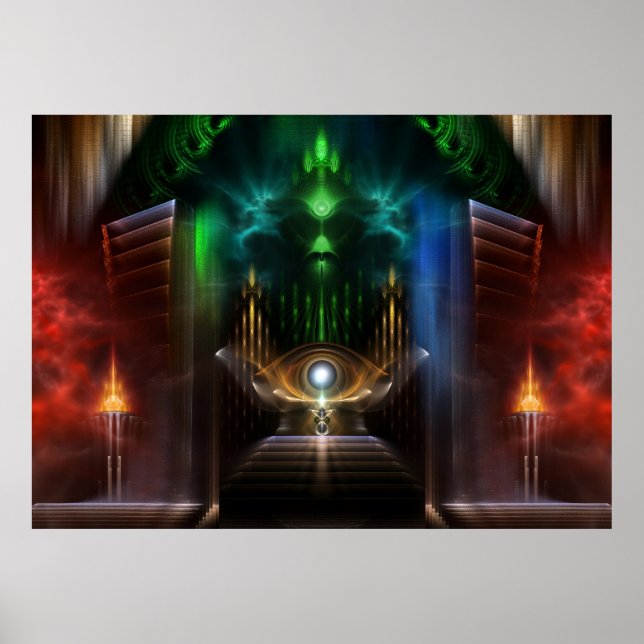 Poster av oz Fractal Craquelure Wall (Framsidan)