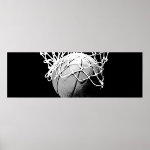 Poster av panoramabasketball Closeup